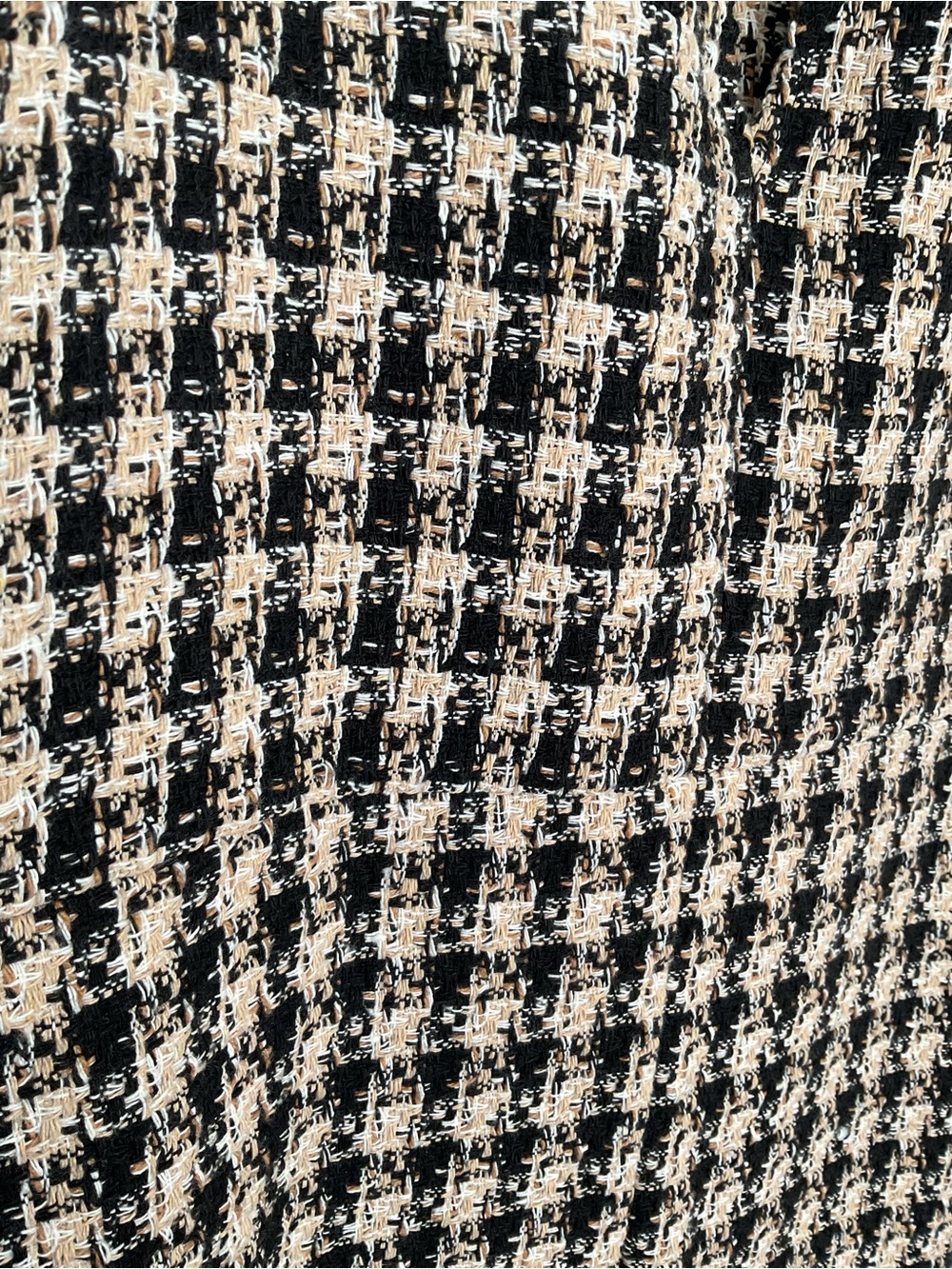 Primark Tweed Pinafore Mini Dress Black Beige Women’s Size 8 - Picture 9 of 14